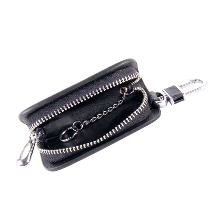 Universal Leather Denim Texture Waist Hanging Zipper Wallets Key Holder Bag (No Include Key)(Black) by buy2fix