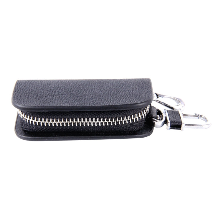 Universal Leather Denim Texture Waist Hanging Zipper Wallets Key Holder Bag (No Include Key)(Black) by buy2fix
