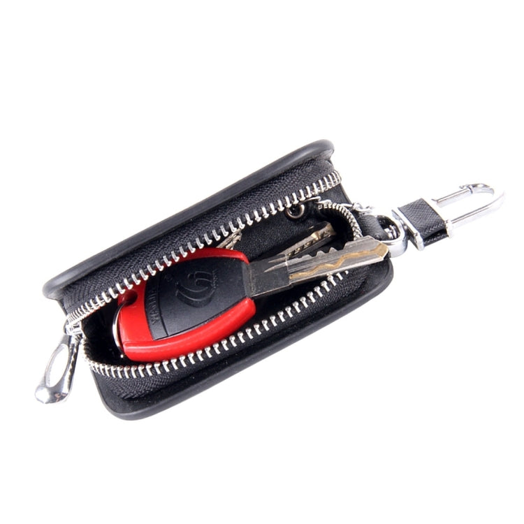 Universal Leather Denim Texture Waist Hanging Zipper Wallets Key Holder Bag (No Include Key)(Black) by buy2fix