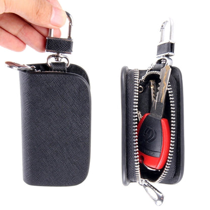 Universal Leather Denim Texture Waist Hanging Zipper Wallets Key Holder Bag (No Include Key)(Black) by buy2fix