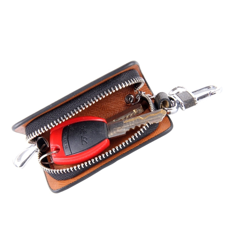 Universal Leather Knead Skin Texture Waist Hanging Zipper Wallets Key Holder Bag (No Include Key)(Black) by buy2fix