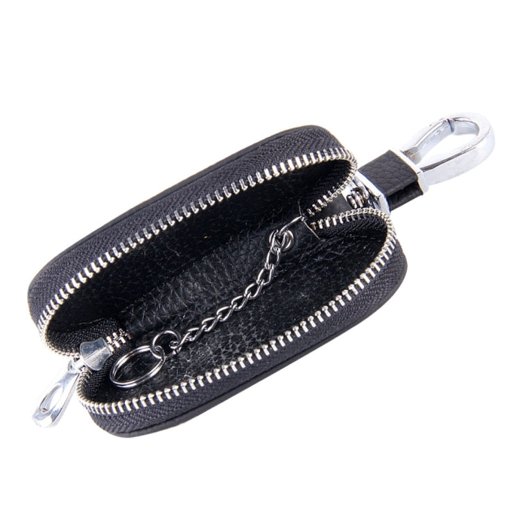 Universal Leather Crocodile Texture Waist Hanging Zipper Wallets Key Holder Bag (No Include Key)(Black) by buy2fix