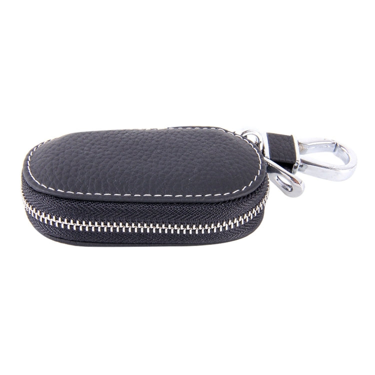 Universal Leather Crocodile Texture Waist Hanging Zipper Wallets Key Holder Bag (No Include Key)(Black) by buy2fix