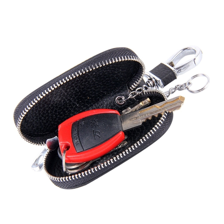 Universal Leather Crocodile Texture Waist Hanging Zipper Wallets Key Holder Bag (No Include Key)(Black) by buy2fix