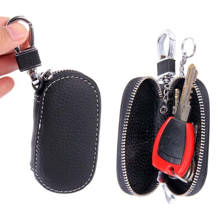Universal Leather Crocodile Texture Waist Hanging Zipper Wallets Key Holder Bag (No Include Key)(Black) by buy2fix