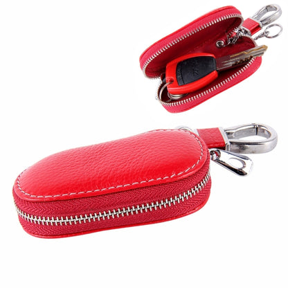Universal Leather Crocodile Texture Waist Hanging Zipper Wallets Key Holder Bag (No Include Key)(Red) by buy2fix