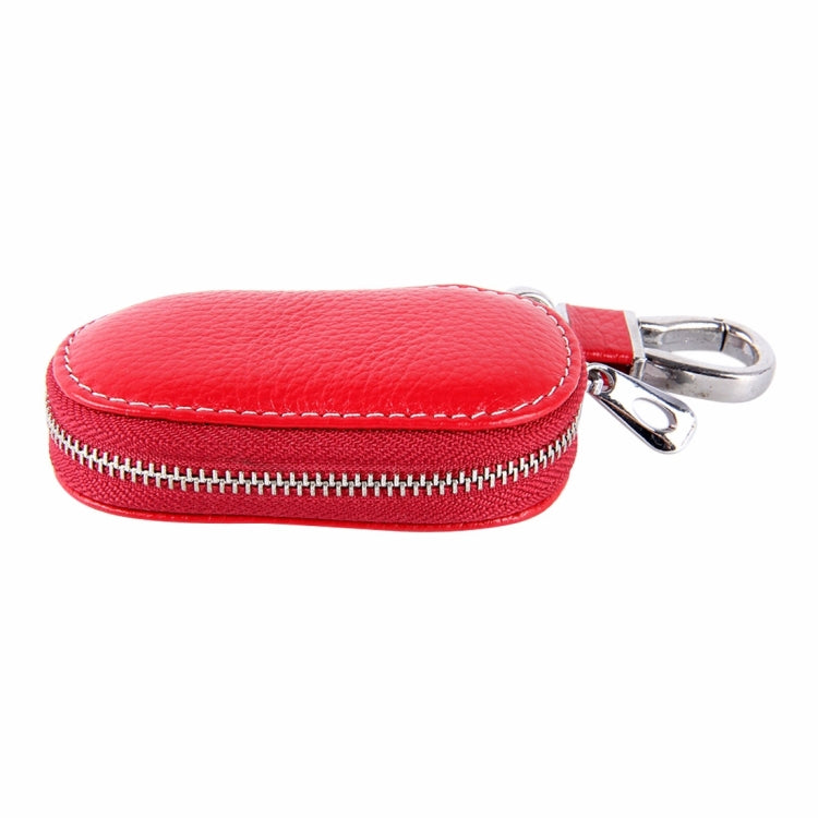 Universal Leather Crocodile Texture Waist Hanging Zipper Wallets Key Holder Bag (No Include Key)(Red) by buy2fix