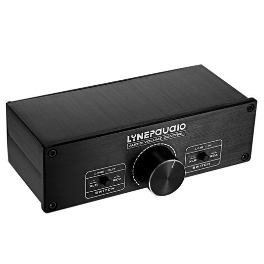 LINEPAUDIO A967 Full-balanced Passive PreAmp Active Speaker Two-channel Volume Controller(Black) -  by buy2fix | Online Shopping UK | buy2fix