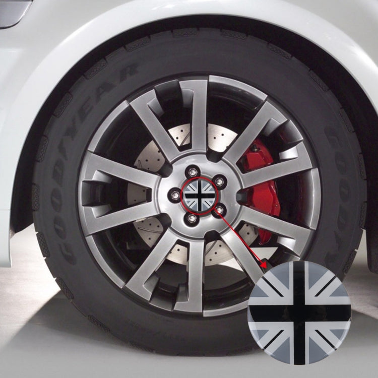 4 PCS National Flag Metal Car Sticker Wheel Hub Caps Centre Cover Decoration by buy2fix