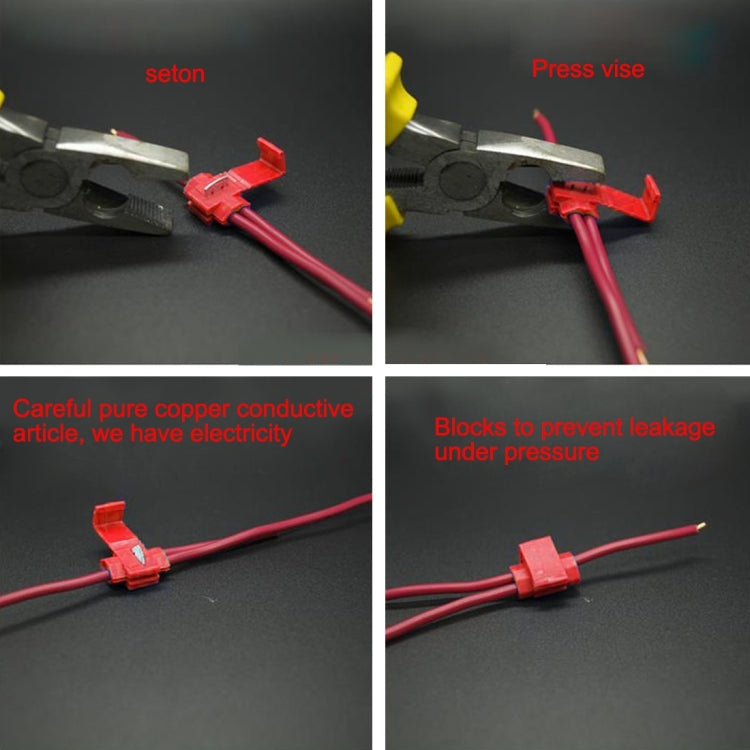 50 PCS Quick Splice Solderless Wire Terminals Connector - Booster Cable & Clip by buy2fix | Online Shopping UK | buy2fix