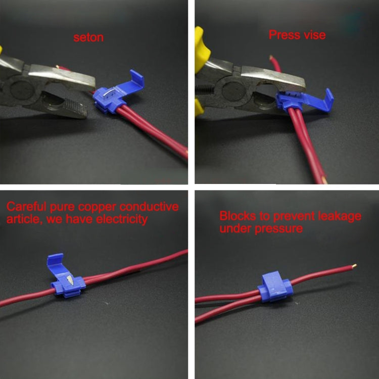 50 PCS Quick Splice Solderless Wire Terminals Connector - Booster Cable & Clip by buy2fix | Online Shopping UK | buy2fix