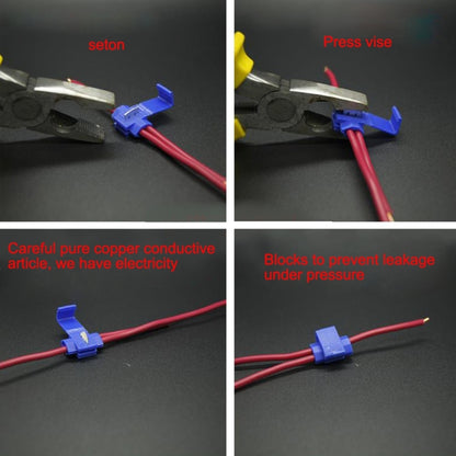 50 PCS Quick Splice Solderless Wire Terminals Connector - Booster Cable & Clip by buy2fix | Online Shopping UK | buy2fix