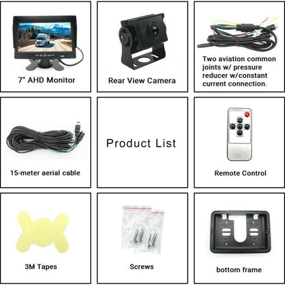 PZ612-AHD IP67 120 Degree Car AHD 1080P 2 Megapixels 7 inch 1-Way Rearview Mirror Monitor, Night Vision Full Color - Rear View Cameras by buy2fix | Online Shopping UK | buy2fix
