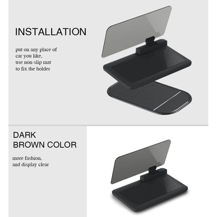 H6 Multi-function Car Smartphone Navigation Head Up Display Holder for 6 Inch Smartphone by buy2fix