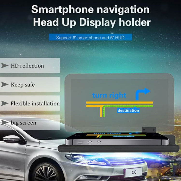 H6 Multi-function Car Smartphone Navigation Head Up Display Holder for 6 Inch Smartphone by buy2fix