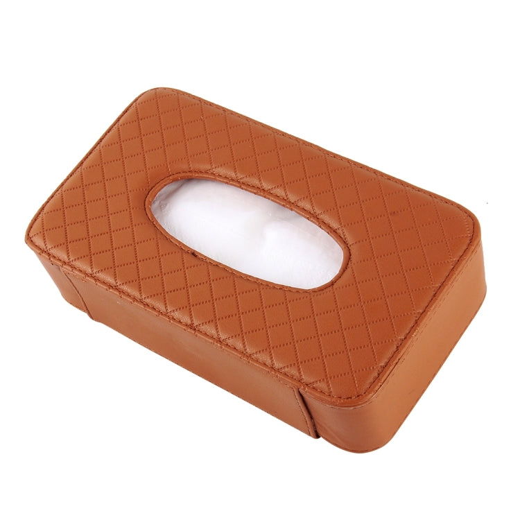 Car Sun Visor Hanger Tissue Box Paper Napkin Bag With 83g Napskins(Brown) by buy2fix