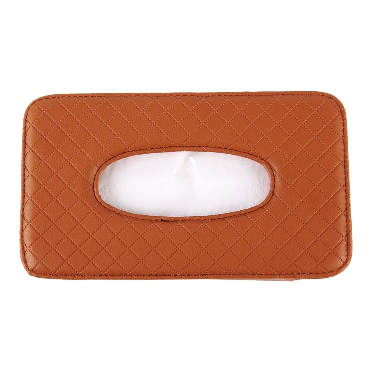 Car Sun Visor Hanger Tissue Box Paper Napkin Bag With 83g Napskins(Brown) by buy2fix