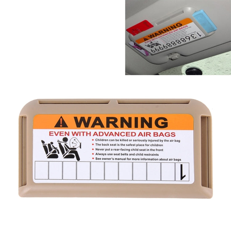 Multi-purpose Car Visor Organizer, Sun Shade Card Storage Pouch Bag(Khaki) by buy2fix