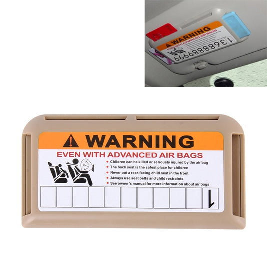 Multi-purpose Car Visor Organizer, Sun Shade Card Storage Pouch Bag(Khaki) by buy2fix