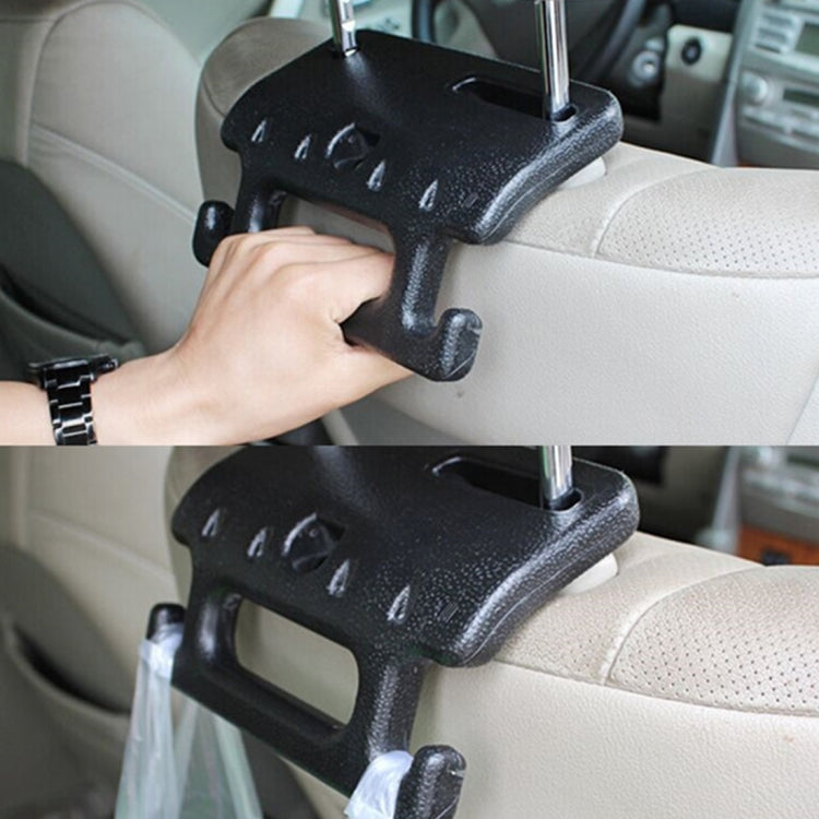 Multifunction Car Hook Seat Safety Handrails Car Seat Headrest Handle Hand Grip(Black) by buy2fix