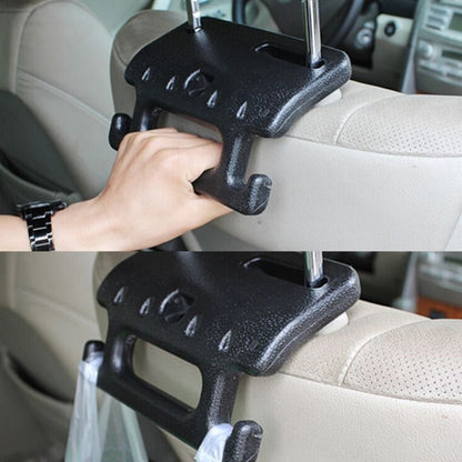 Multifunction Car Hook Seat Safety Handrails Car Seat Headrest Handle Hand Grip(Black) by buy2fix