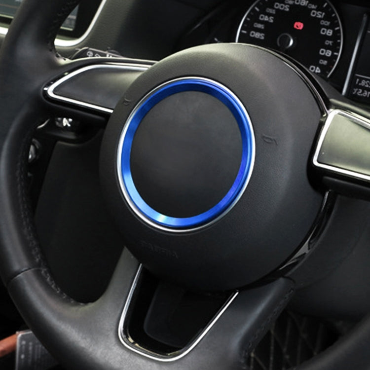 Car Auto Steering Wheel Ring Cover Trim Sticker Decoration for Audi A4L / A3 / A5 2017-2019(Blue) by buy2fix