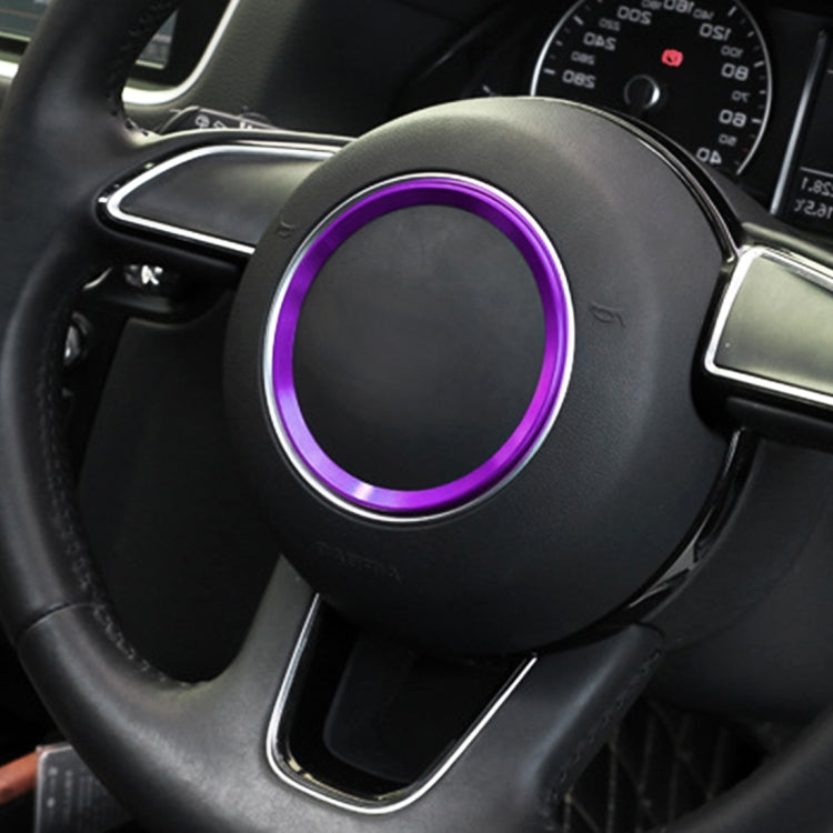 Car Auto Steering Wheel Ring Cover Trim Sticker Decoration for Audi A4L / A3 / A5 2017-2019(Purple) by buy2fix