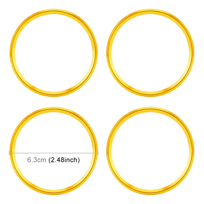 4 PCS Car Metal Wheel Hub Decoration Ring for BMW 5 Series 2018 (Gold) - Wheels Tires & Parts by buy2fix | Online Shopping UK | buy2fix