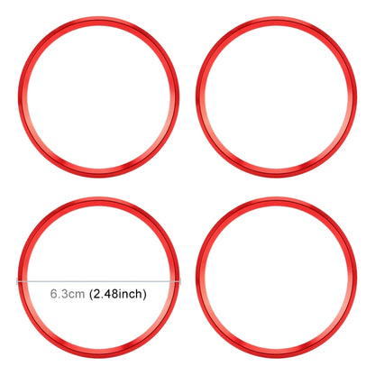 4 PCS Car Metal Wheel Hub Decoration Ring for BMW 5 Series 2018 (Red) - Wheels Tires & Parts by buy2fix | Online Shopping UK | buy2fix