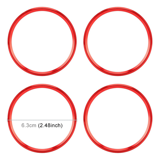 4 PCS Car Metal Wheel Hub Decoration Ring for BMW 5 Series 2018 (Red) - Wheels Tires & Parts by buy2fix | Online Shopping UK | buy2fix