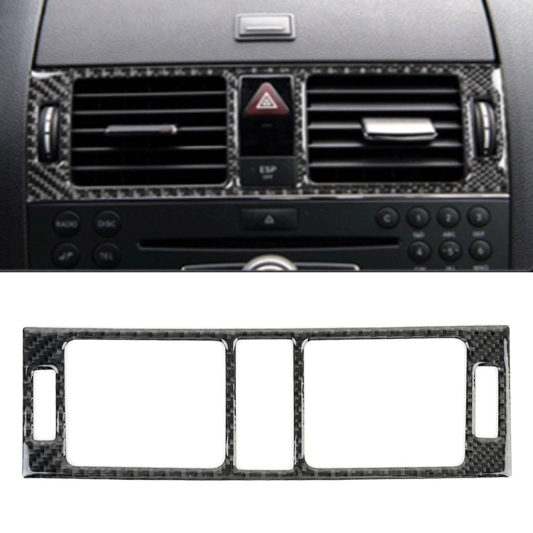 Car Dashboard Air Conditioning Frame Carbon Fiber Decorative Sticker for Mercedes-Benz W204 2007-2013 by buy2fix