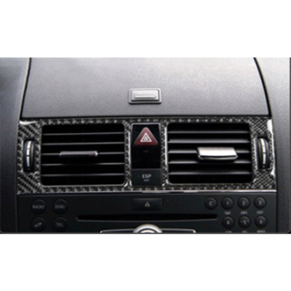 Car Dashboard Air Conditioning Frame Carbon Fiber Decorative Sticker for Mercedes-Benz W204 2007-2013 by buy2fix