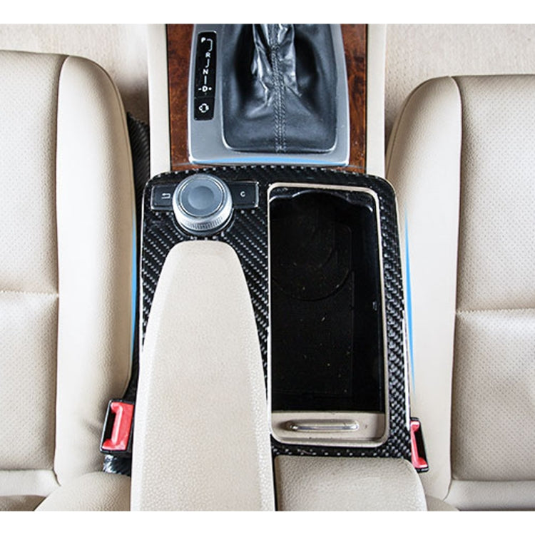 Car Left Drive Water Cup Panel Carbon Fiber Decorative Sticker for Mercedes-Benz W204 2007-2013 by buy2fix