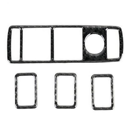 4 PCS Car Window Lift Panel Carbon Fiber Decorative Sticker for Mercedes-Benz W204 2007-2010 - Car Interior Mouldings by buy2fix | Online Shopping UK | buy2fix