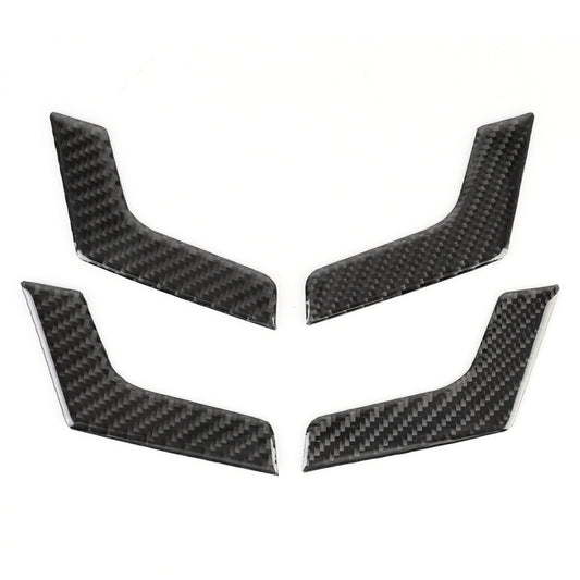 4 PCS Car Door Inner Handle Panel Carbon Fiber Decorative Sticker for Mercedes-Benz W204 2007-2013 by buy2fix