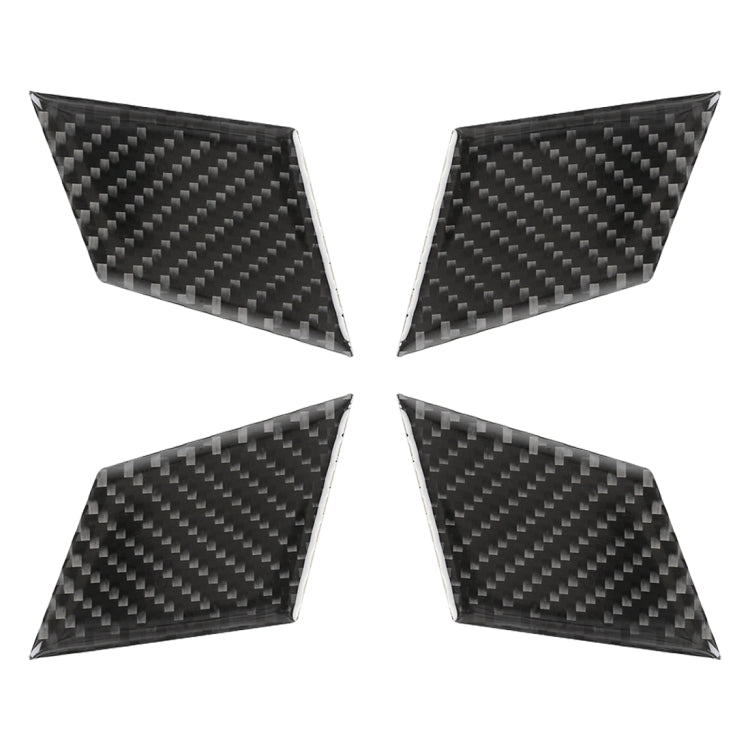 4 PCS Car Door Inner Handle Wrist Panel Carbon Fiber Decorative Sticker for Mercedes-Benz W204 2007-2013 by buy2fix