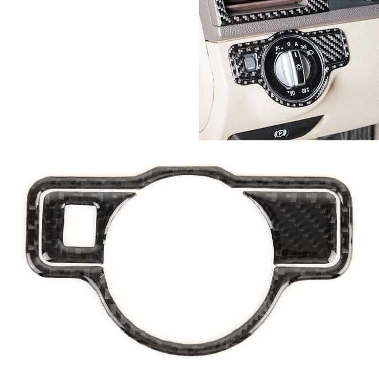 3 PCS Car Headlight Switch Panel Carbon Fiber Decorative Sticker for Mercedes-Benz W204 2007-2013 by buy2fix