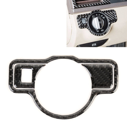 3 PCS Car Headlight Switch Panel Carbon Fiber Decorative Sticker for Mercedes-Benz W204 2007-2013 by buy2fix