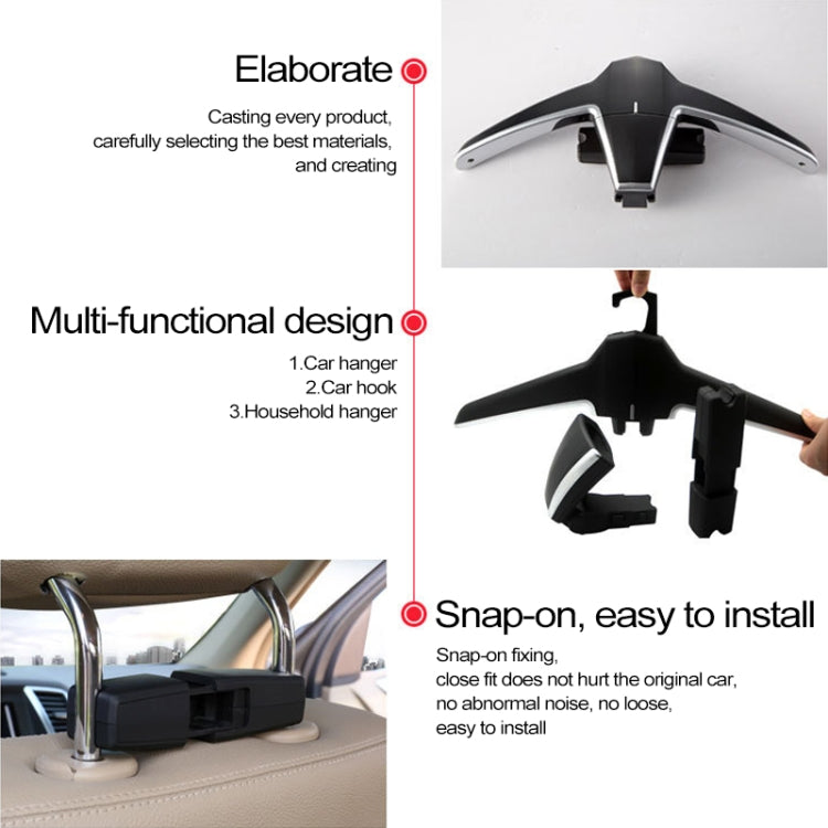 Creative Multi-functional Auto Car Seat Hanger Holder Hooks Clips for Bag Purse Cloth by buy2fix