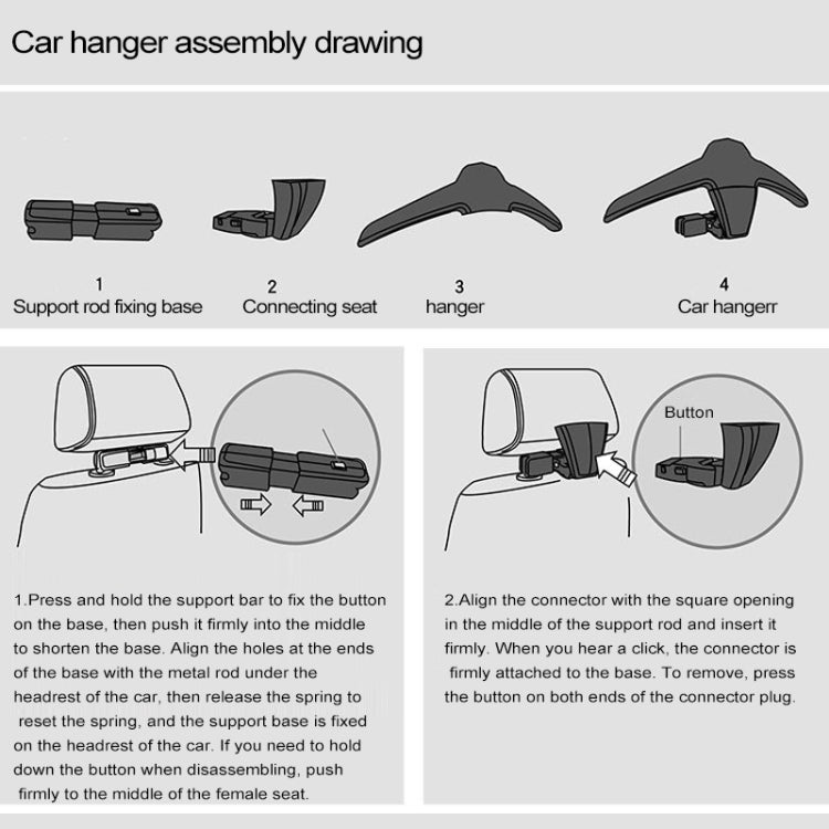 Creative Multi-functional Auto Car Seat Hanger Holder Hooks Clips for Bag Purse Cloth by buy2fix