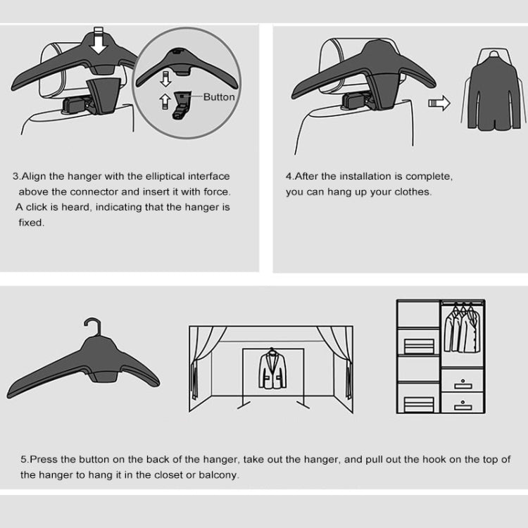 Creative Multi-functional Auto Car Seat Hanger Holder Hooks Clips for Bag Purse Cloth by buy2fix