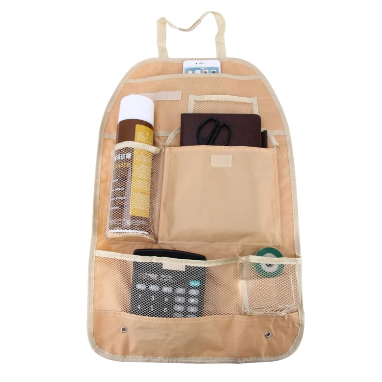 Auto Car Seat Back Organizer Car Seat Hanging Bag Storage for Drinks Cups Phones and Other Items (Khaki) by buy2fix