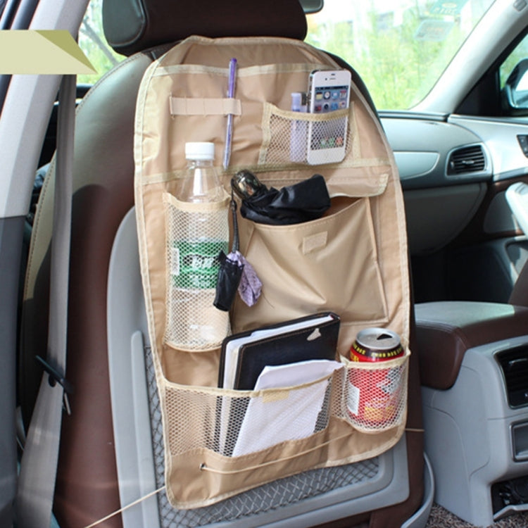 Auto Car Seat Back Organizer Car Seat Hanging Bag Storage for Drinks Cups Phones and Other Items (Khaki) by buy2fix