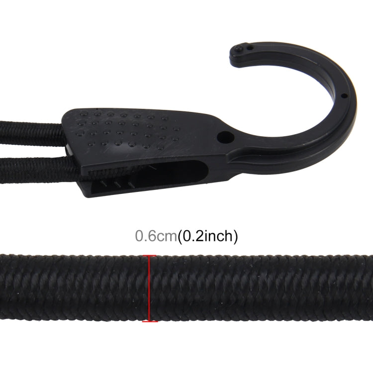Reusable Car Fastening Rope Car Adjustable Elastic Rope Trunk Storage Hooks Strap Fastening Vehicle Fastening Rope, Length: 1.5m(Black) by buy2fix