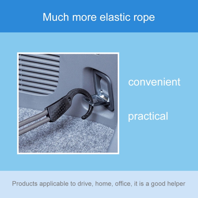 Reusable Car Fastening Rope Car Adjustable Elastic Rope Trunk Storage Hooks Strap Fastening Vehicle Fastening Rope, Length: 1.5m(Black) by buy2fix