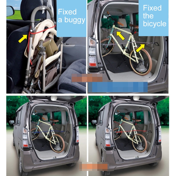 Reusable Car Fastening Rope Car Adjustable Elastic Rope Trunk Storage Hooks Strap Fastening Vehicle Fastening Rope, Length: 1.5m(Black) by buy2fix