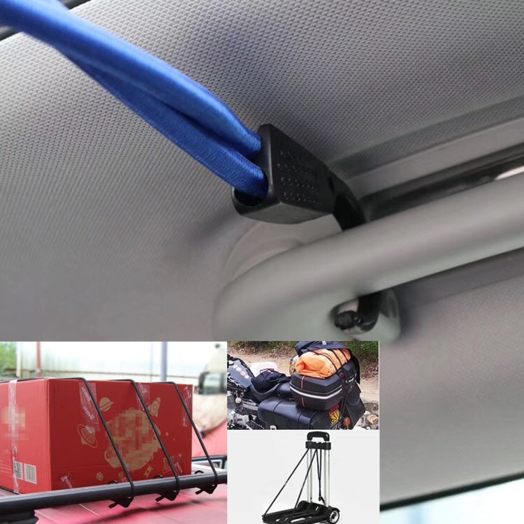 Reusable Car Fastening Rope Car Adjustable Elastic Rope Trunk Storage Hooks Strap Fastening Vehicle Fastening Rope, Length: 1.5m(Black) by buy2fix
