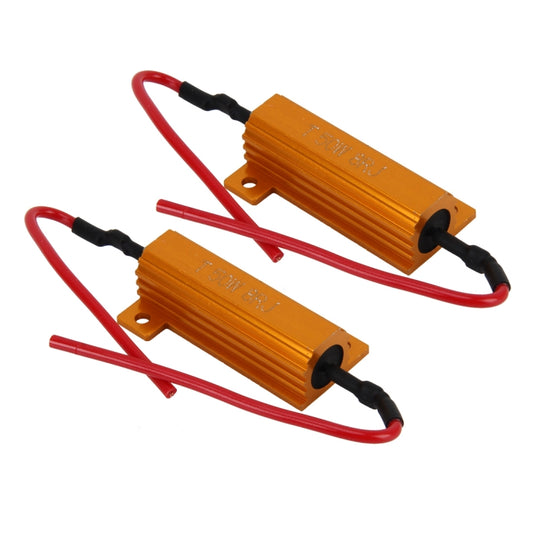 2 PCS Car Canbus Error Canceller Decoder Load Resistor LED 50W 8 Ohm No Blinking Decoder - Headlight Ballast by buy2fix | Online Shopping UK | buy2fix