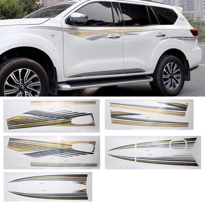5 PCS SUV Body Decorative Strip Brand Car Streamline Shining Sticker for Nissan TERRA 2019 by buy2fix