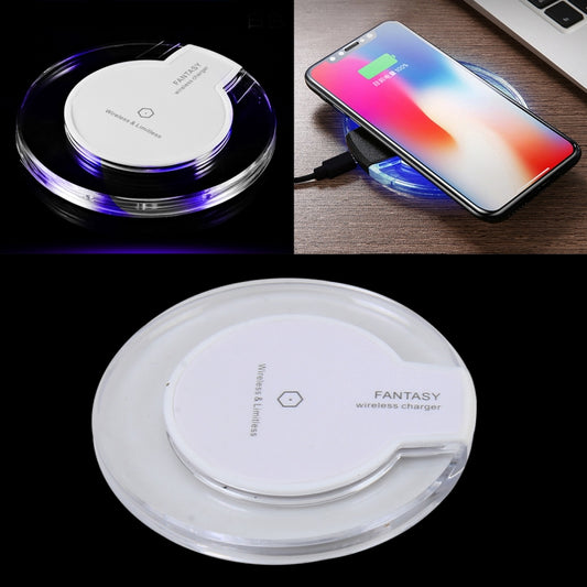15W Safety Wireless and Limitless QI-standard Wireless Charger Fast Charging Charger with Micro USB Cable(White) - Wireless Charger Receiver by buy2fix | Online Shopping UK | buy2fix